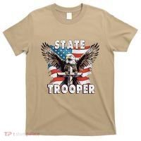 American Flag Usa Law Enforcement State Trooper T-Shirt thumb 0