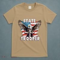 American Flag Usa Law Enforcement State Trooper T-Shirt thumb 5
