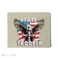 American Flag Usa Law Enforcement State Trooper Mousepad thumb 0