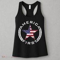 America First Usa Flag American Star Roundel Patriot Women's Tank Top thumb 3