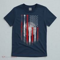 American Flag Vintage Baseball Bat T-Shirt thumb 5