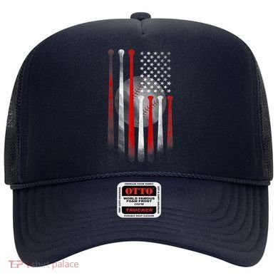American Flag Vintage Baseball Bat Hat