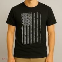 American Flag Vintage Patriotic Distressed American Flag T-Shirt thumb 3