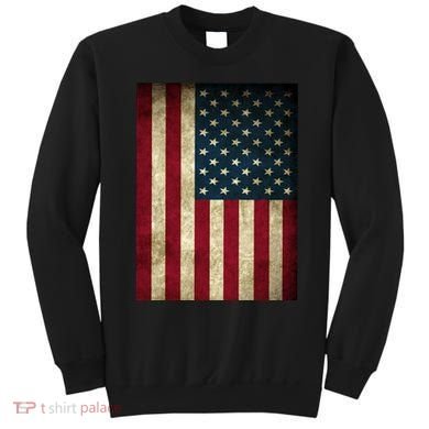 American Flag Vintage Distress Sweatshirt