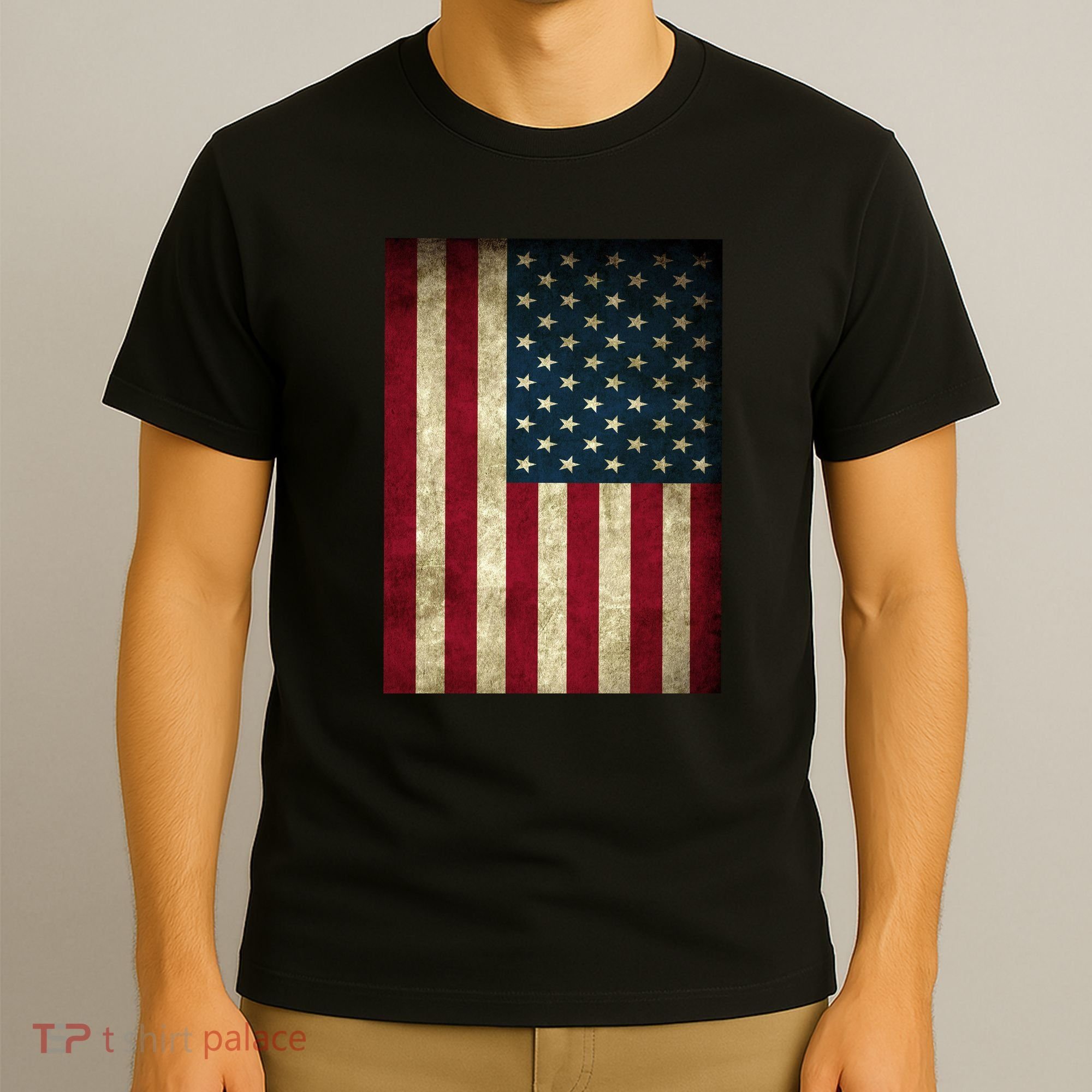 American Flag Vintage Distress T-Shirt