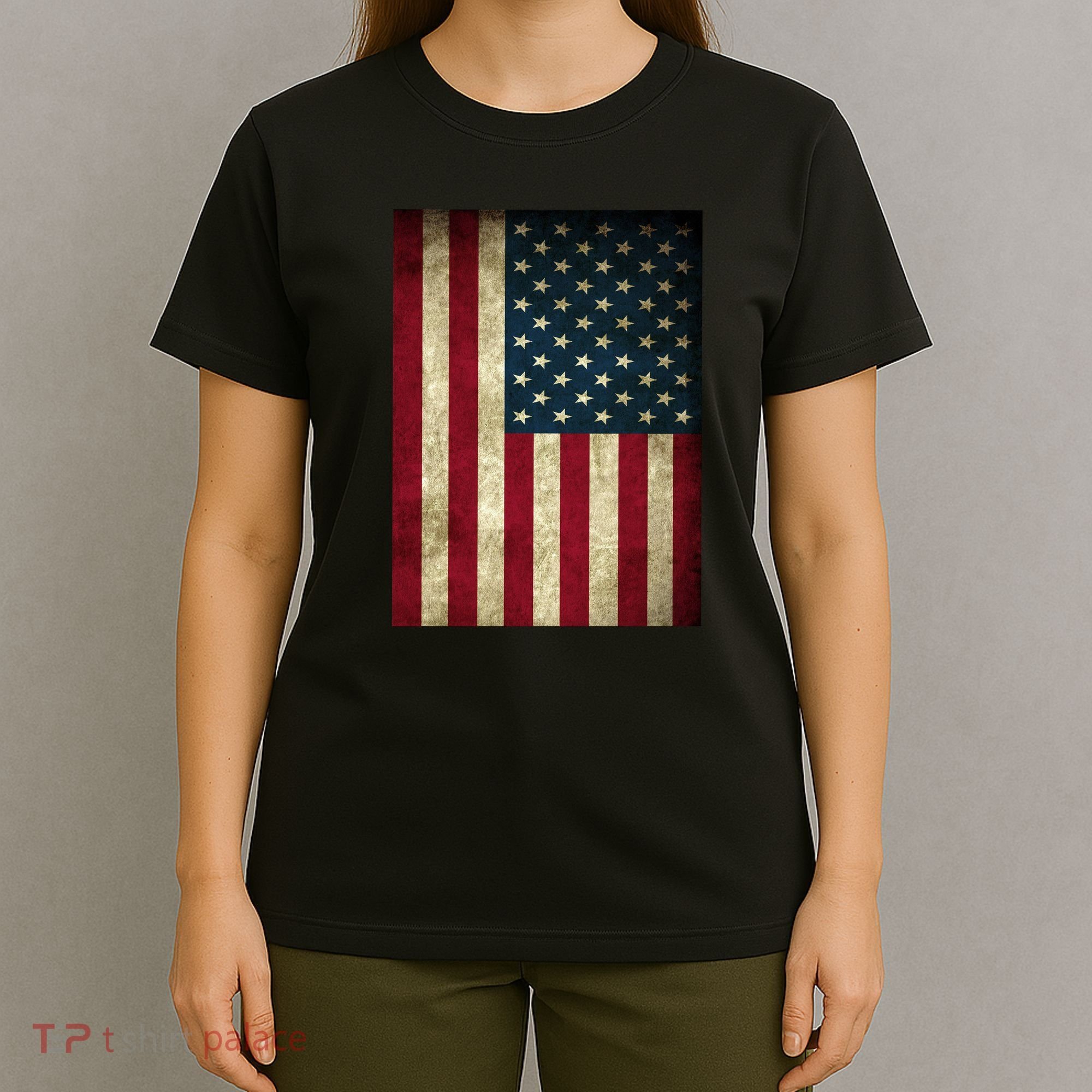 American Flag Vintage Distress T-Shirt