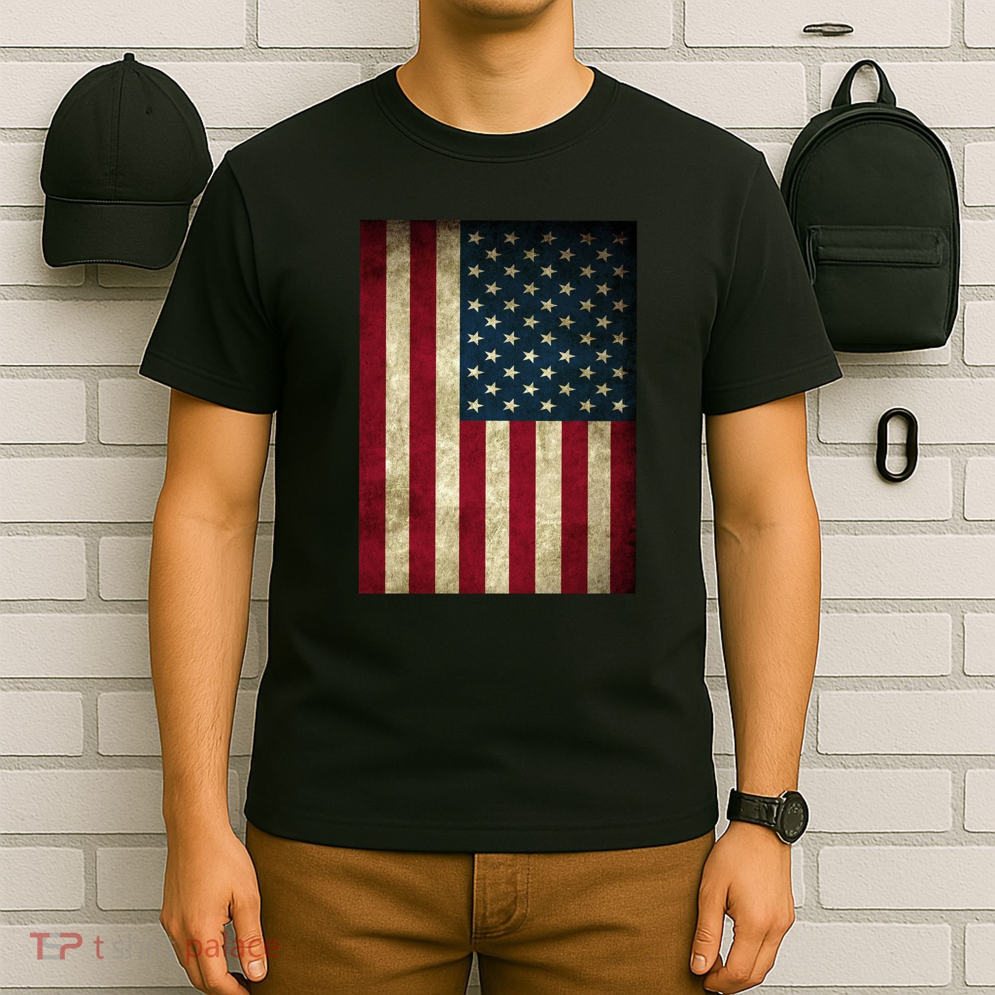 American Flag Vintage Distress T-Shirt