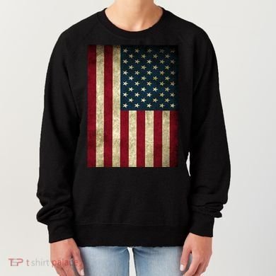 American Flag Vintage Distress Women's Sweatshirt