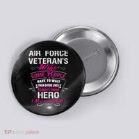 Air Force Veteran's Wife Button thumb 0