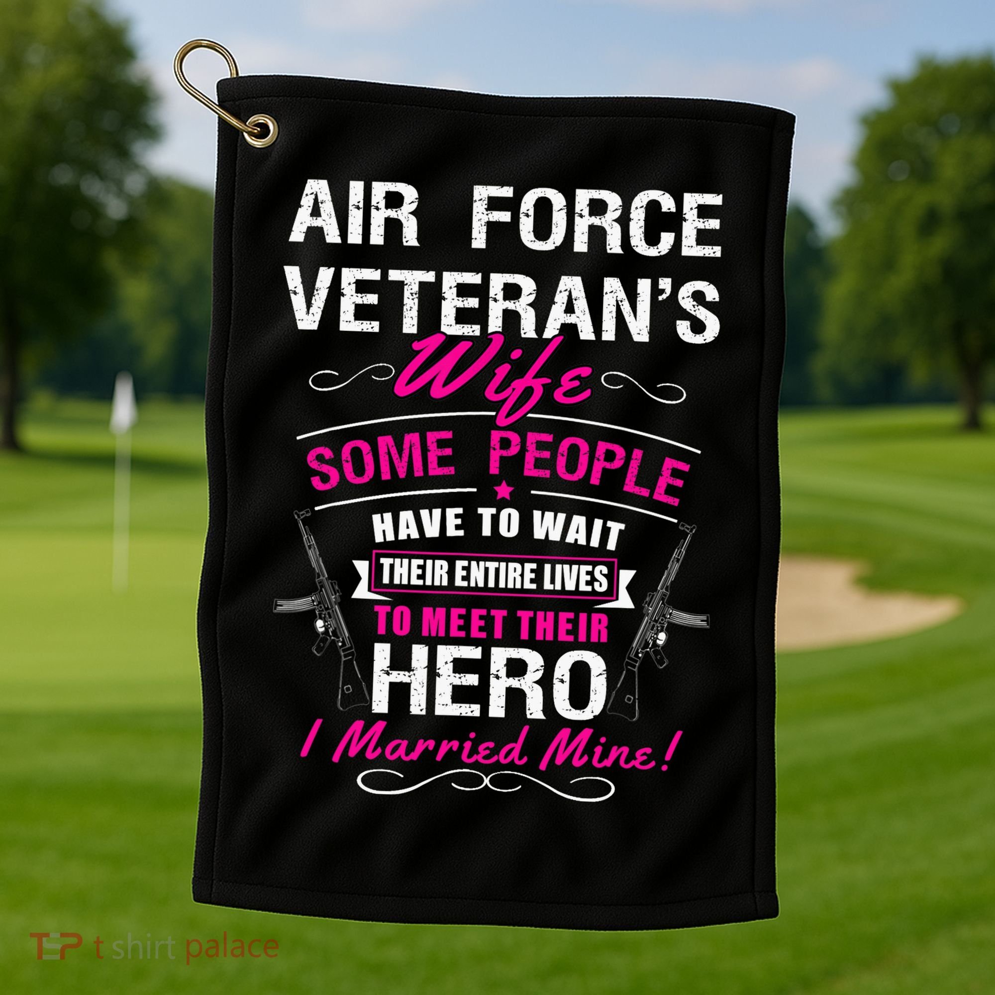 Air Force Veteran's Wife Golf Towel