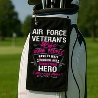 Air Force Veteran's Wife Golf Towel thumb 2