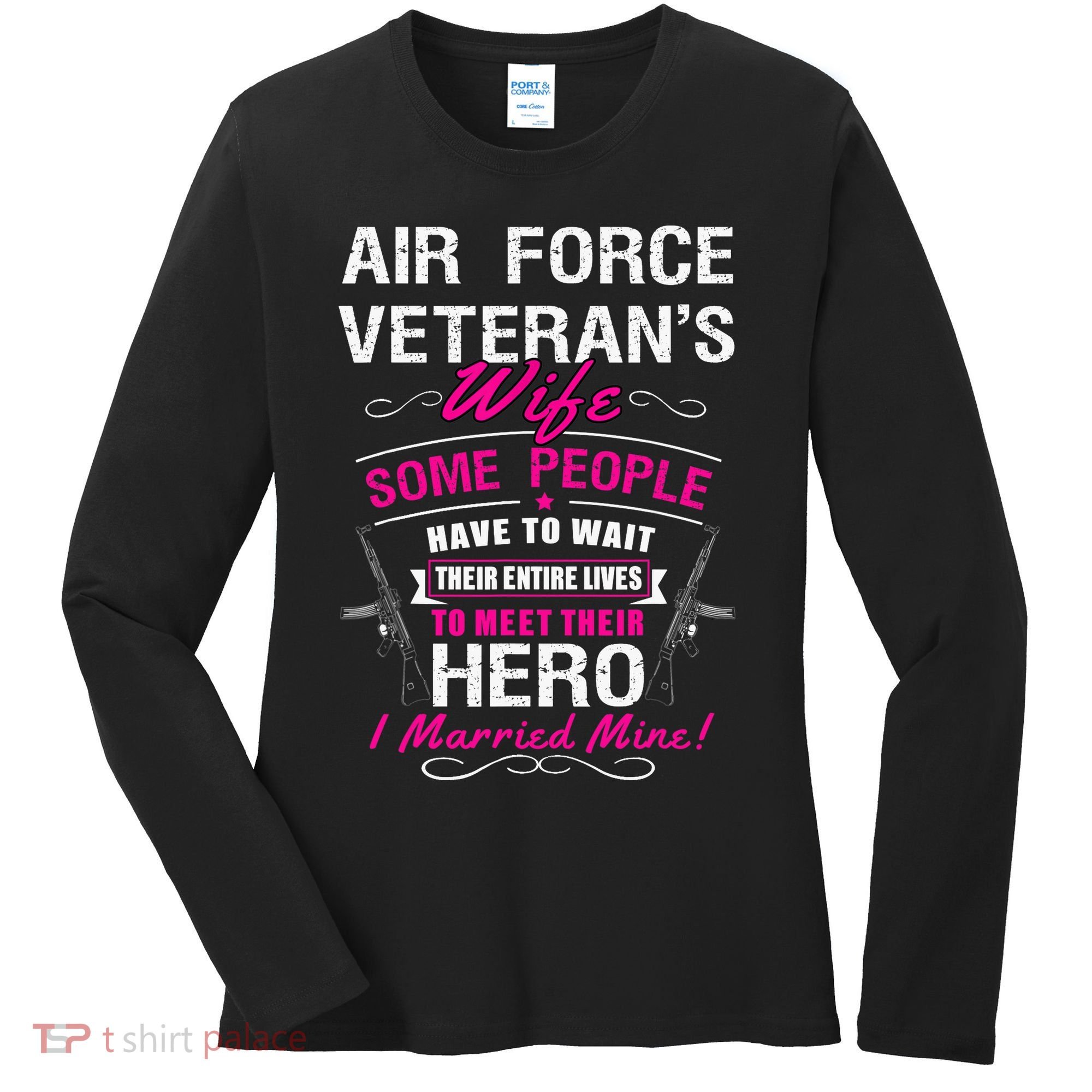 Air Force Veteran's Wife Women's Long Sleeve Shirt
