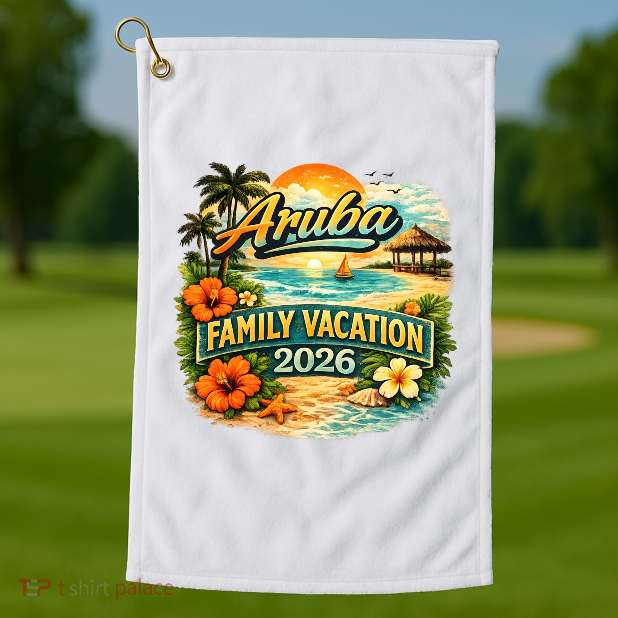 Aruba Family Vacation 2026 Golf Towel