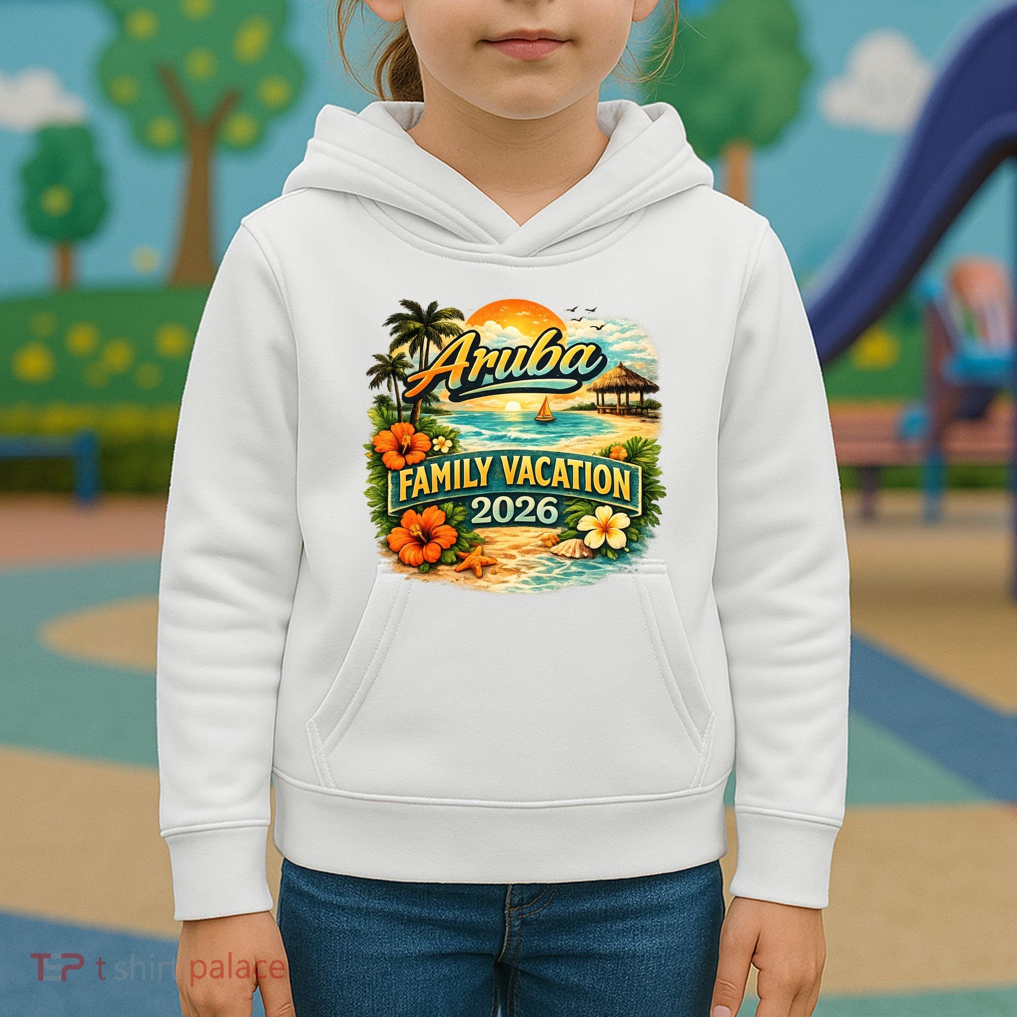 Aruba Family Vacation 2026 Kids Hoodie