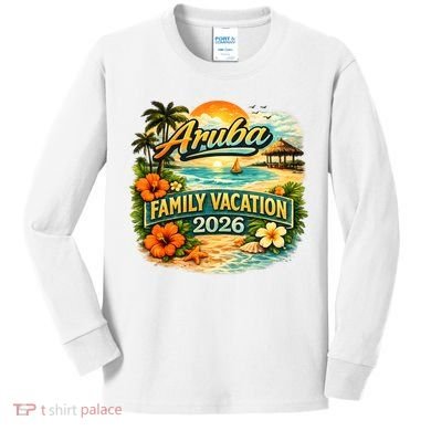 Aruba Family Vacation 2026 Kids Long Sleeve Shirt