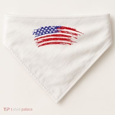 American Flag Vintage USA-Made Doggie Bandana