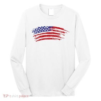 American Flag Vintage Long Sleeve Shirt