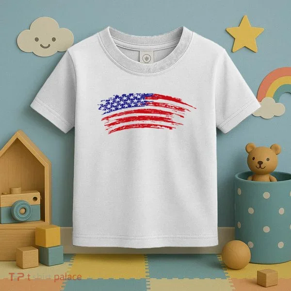 American Flag Vintage Toddler T-Shirt
