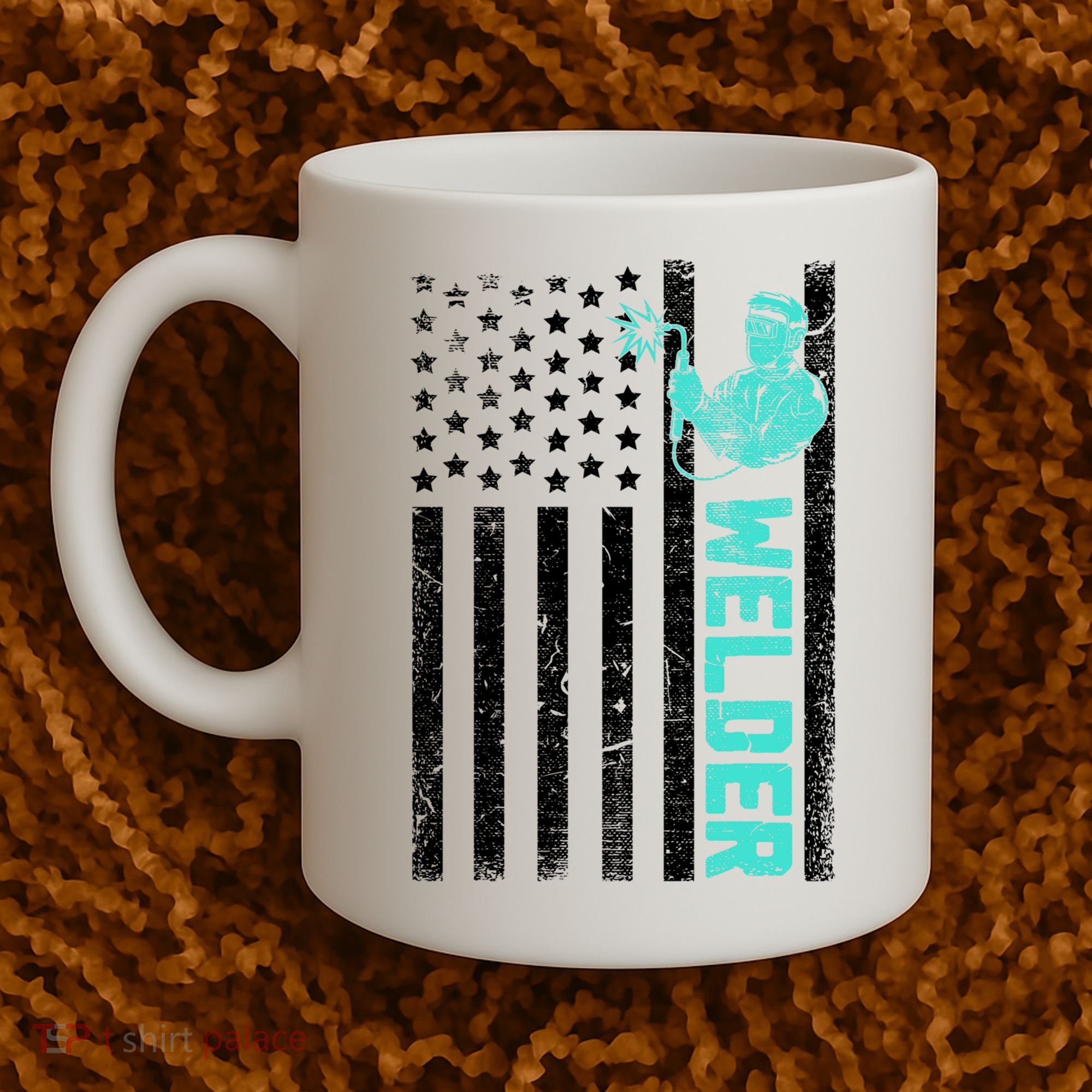 American Flag Welder Welding Vintage Metal Worker Cool Funny Gift Cool Gift Coffee Mug