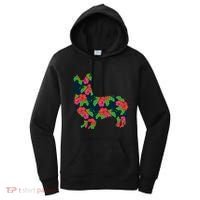 Aesthetic Floral Welsh Corgi Silhouette Dog Flower Gift Women's Hoodie thumb 0