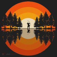 Archery Forest Woods Silhouette Bowman Bow Arrow Archer Women's Sweatshirt thumb 2