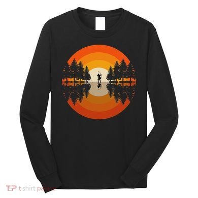 Archery Forest Woods Silhouette Bowman Bow Arrow Archer Long Sleeve Shirt
