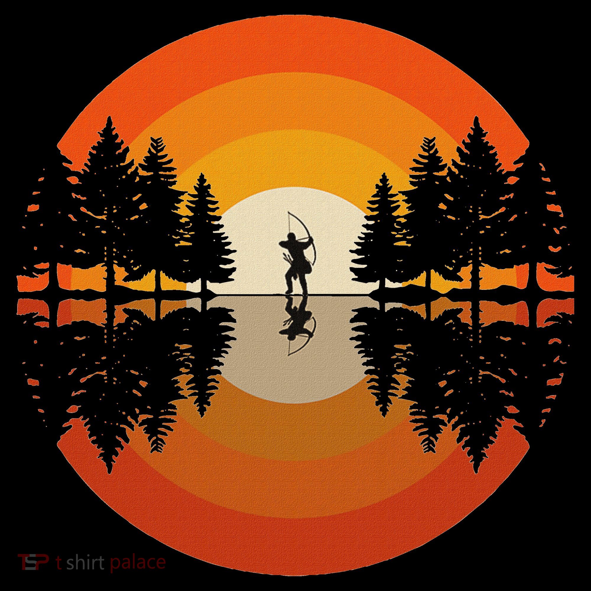 Archery Forest Woods Silhouette Bowman Bow Arrow Archer Women's Hoodie