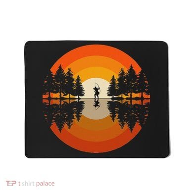Archery Forest Woods Silhouette Bowman Bow Arrow Archer Mousepad