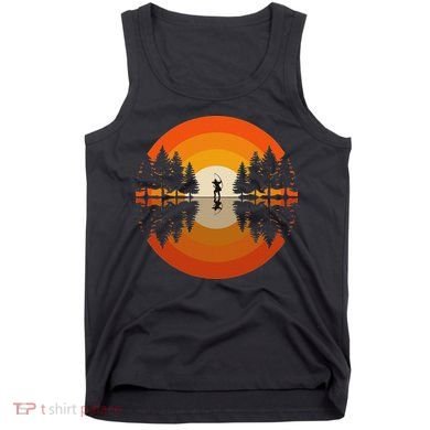 Archery Forest Woods Silhouette Bowman Bow Arrow Archer Tank Top