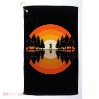 Archery Forest Woods Silhouette Bowman Bow Arrow Archer Golf Towel thumb 0