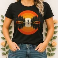 Archery Forest Woods Silhouette Bowman Bow Arrow Archer Women's T-Shirt thumb 2