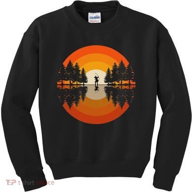 Archery Forest Woods Silhouette Bowman Bow Arrow Archer Kids Sweatshirt