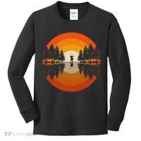 Archery Forest Woods Silhouette Bowman Bow Arrow Archer Kids Long Sleeve Shirt thumb 0