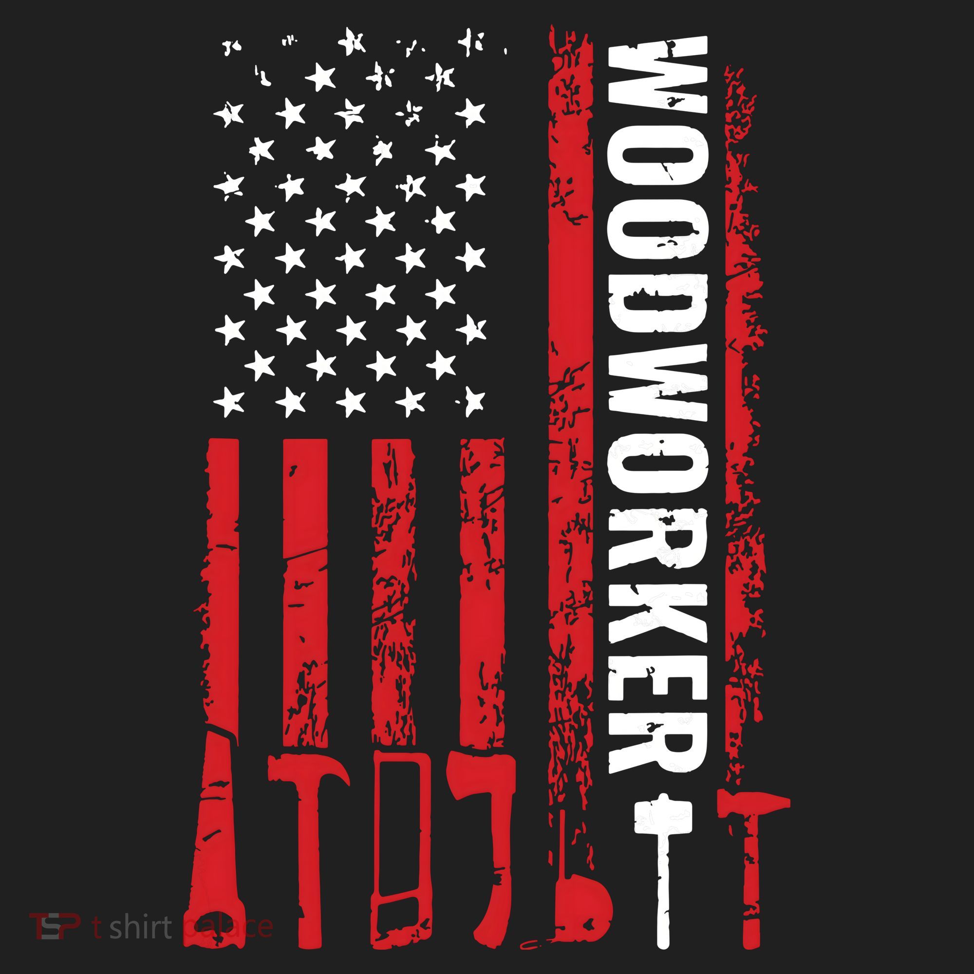 American Flag Woodworker Carpenter Funny Woodworking Tumbler