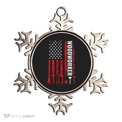American Flag Woodworker Carpenter Funny Woodworking Ornament