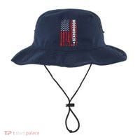American Flag Woodworker Carpenter Funny Woodworking Bucket Hat thumb 0