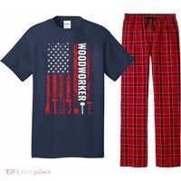 American Flag Woodworker Carpenter Funny Woodworking Pajama Set thumb 0