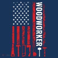 American Flag Woodworker Carpenter Funny Woodworking Women's Hoodie thumb 2