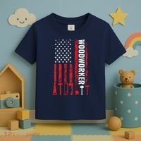 American Flag Woodworker Carpenter Funny Woodworking Toddler T-Shirt thumb 3