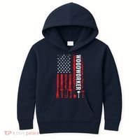 American Flag Woodworker Carpenter Funny Woodworking Kids Hoodie thumb 0