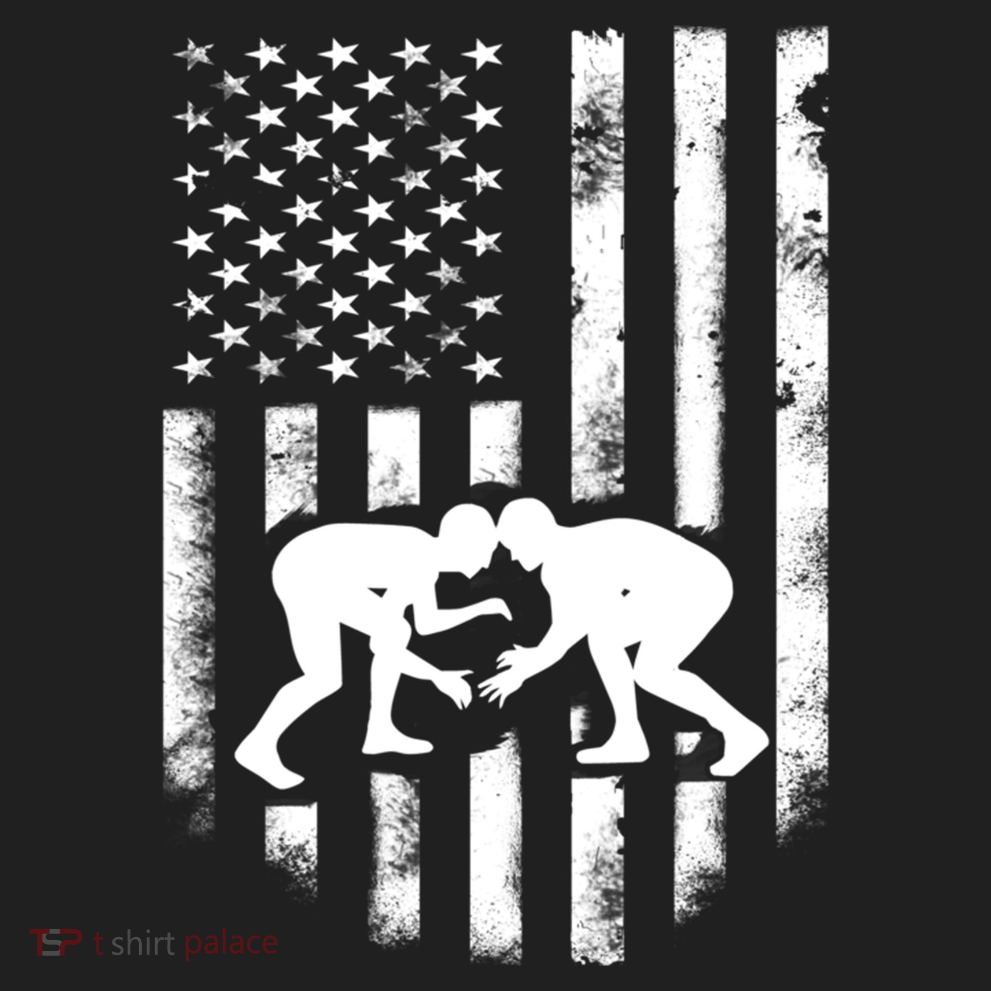 American Flag Wrestling Meaningful Gift Distressed Wrestle Gift Tee Hat