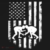 American Flag Wrestling Gift Distressed Wrestle Gift Gift Bucket Hat thumb 4