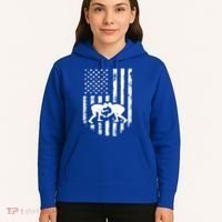 American Flag Wrestling Gift Distressed Wrestle Gift Gift Hoodie thumb 5