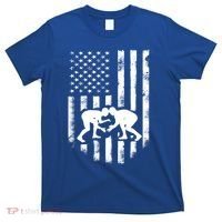 American Flag Wrestling Gift Distressed Wrestle Gift Gift T-Shirt thumb 0