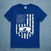 American Flag Wrestling Gift Distressed Wrestle Gift Gift T-Shirt thumb 5