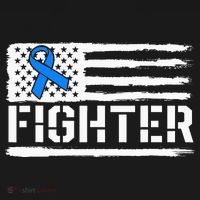 ALS Fighter Warrior Blue American Flag Awareness Ribbon Women's Hoodie thumb 2