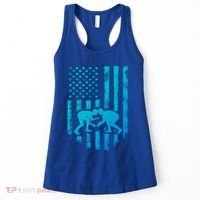 American Flag Wrestling Gift Distressed Wrestle Gift Women's Tank Top thumb 0
