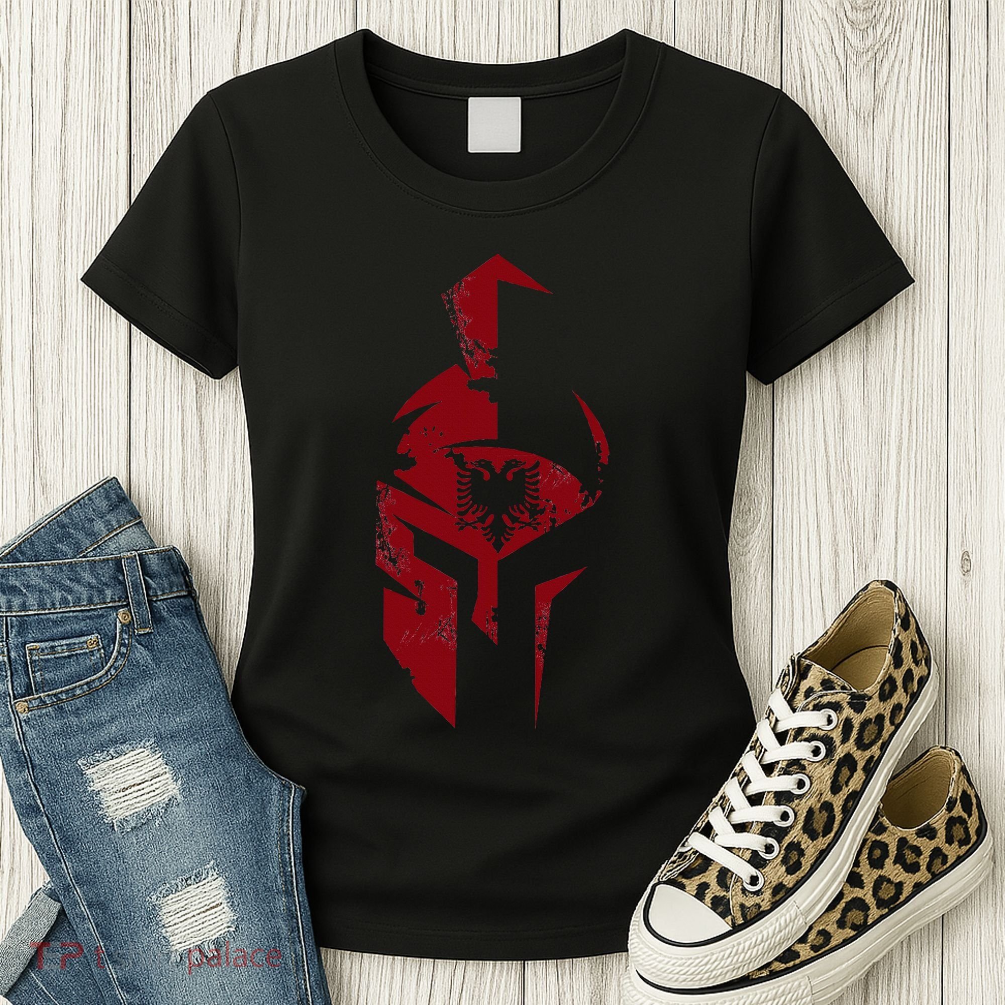 Albanian Flag Warrior Shqip Shqiponja Albanian Eagle Women's T-Shirt