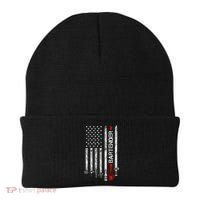 American Flag With Bartender Cool Gift For Women Men Father Beanie thumb 0