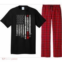 American Flag With Bartender Cool Gift For Women Men Father Pajama Set thumb 0